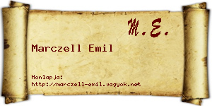 Marczell Emil névjegykártya
