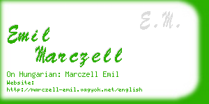 emil marczell business card